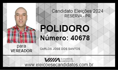 Candidato POLIDORO 2024 - RESERVA - Eleições