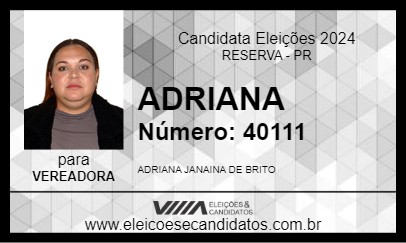 Candidato ADRIANA 2024 - RESERVA - Eleições