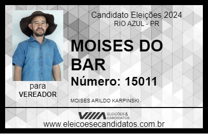 Candidato MOISES DO BAR 2024 - RIO AZUL - Eleições