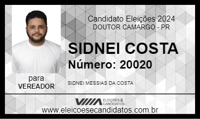 Candidato SIDNEI COSTA 2024 - DOUTOR CAMARGO - Eleições