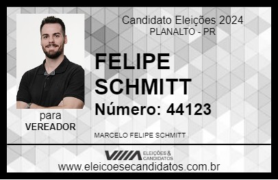 Candidato FELIPE SCHMITT 2024 - PLANALTO - Eleições