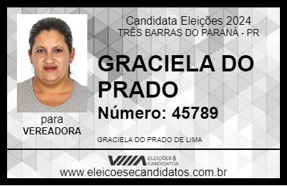 Candidato GRACIELA DO PRADO 2024 - TRÊS BARRAS DO PARANÁ - Eleições