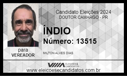 Candidato ÍNDIO 2024 - DOUTOR CAMARGO - Eleições