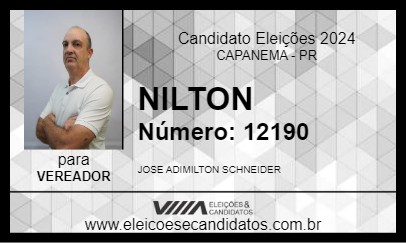 Candidato MILTON 2024 - CAPANEMA - Eleições