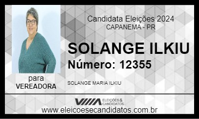 Candidato SOLANGE ILKIU 2024 - CAPANEMA - Eleições