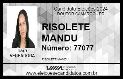 Candidato RISOLETE MANDU 2024 - DOUTOR CAMARGO - Eleições