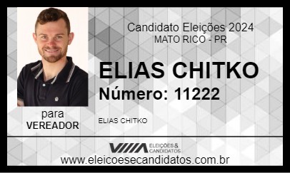 Candidato ELIAS CHITKO 2024 - MATO RICO - Eleições