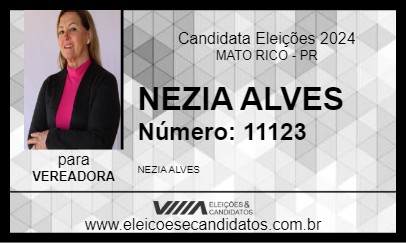 Candidato NEZIA ALVES 2024 - MATO RICO - Eleições