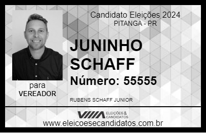 Candidato JUNINHO SCHAFF 2024 - PITANGA - Eleições