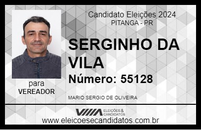 Candidato SERGINHO DA VILA 2024 - PITANGA - Eleições