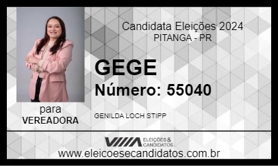 Candidato GEGE 2024 - PITANGA - Eleições