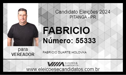 Candidato FABRICIO 2024 - PITANGA - Eleições