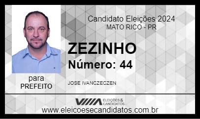 Candidato ZEZINHO 2024 - MATO RICO - Eleições