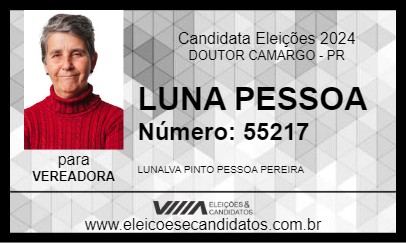 Candidato LUNA PESSOA 2024 - DOUTOR CAMARGO - Eleições