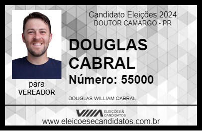 Candidato DOUGLAS CABRAL 2024 - DOUTOR CAMARGO - Eleições