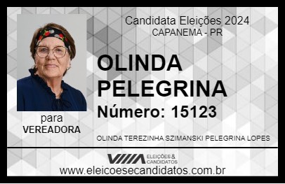 Candidato OLINDA PELEGRINA 2024 - CAPANEMA - Eleições