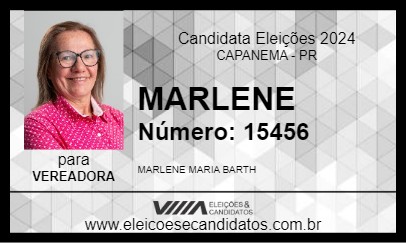 Candidato MARLENE 2024 - CAPANEMA - Eleições