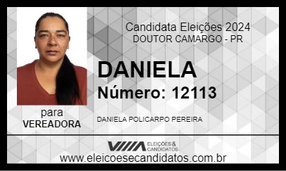 Candidato DANIELA 2024 - DOUTOR CAMARGO - Eleições