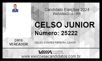 Candidato CELSO JUNIOR 2024 - PARANAGUÁ - Eleições