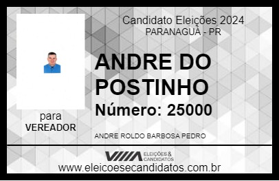 Candidato ANDRE DO POSTINHO 2024 - PARANAGUÁ - Eleições