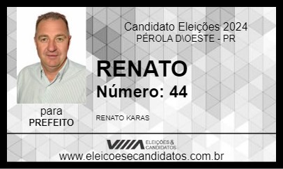 Candidato RENATO 2024 - PÉROLA D\OESTE - Eleições