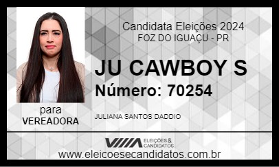 Candidato JU CAWBOY S 2024 - FOZ DO IGUAÇU - Eleições