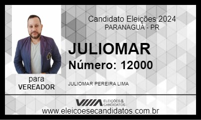 Candidato JULIOMAR 2024 - PARANAGUÁ - Eleições