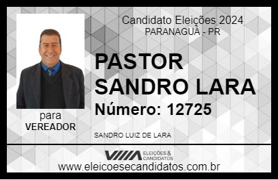 Candidato PASTOR SANDRO LARA 2024 - PARANAGUÁ - Eleições