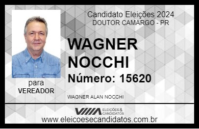 Candidato WAGNER NOCCHI 2024 - DOUTOR CAMARGO - Eleições