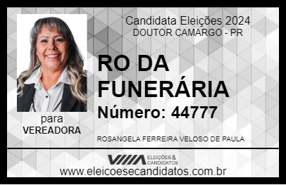 Candidato RO DA FUNERÁRIA 2024 - DOUTOR CAMARGO - Eleições