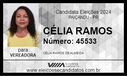 Candidato CÉLIA RAMOS 2024 - PAIÇANDU - Eleições