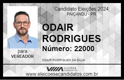 Candidato ODAIR RODRIGUES 2024 - PAIÇANDU - Eleições