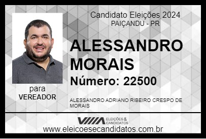 Candidato ALESSANDRO MORAIS 2024 - PAIÇANDU - Eleições