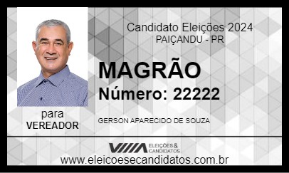 Candidato MAGRÃO 2024 - PAIÇANDU - Eleições