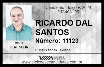 Candidato RICARDO DAL SANTOS 2024 - PITANGA - Eleições