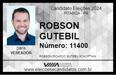 Candidato ROBSON GUTEBIL 2024 - PITANGA - Eleições