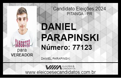 Candidato DANIEL PARAPINSKI 2024 - PITANGA - Eleições