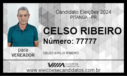 Candidato CELSO RIBEIRO 2024 - PITANGA - Eleições