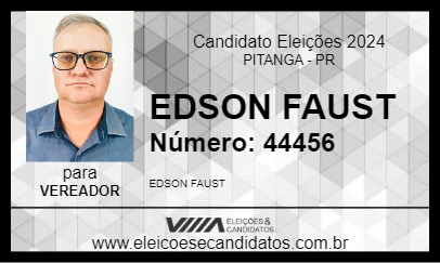 Candidato EDSON FAUST 2024 - PITANGA - Eleições