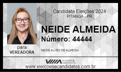 Candidato NEIDE ALMEIDA 2024 - PITANGA - Eleições