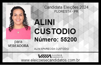 Candidato ALINI CUSTODIO 2024 - FLORESTA - Eleições