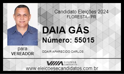 Candidato DAIA GÁS 2024 - FLORESTA - Eleições