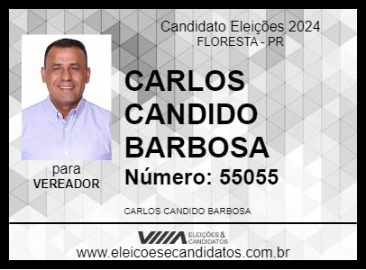 Candidato CARLOS CANDIDO BARBOSA 2024 - FLORESTA - Eleições