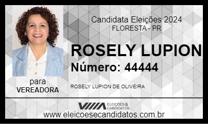 Candidato ROSELY LUPION 2024 - FLORESTA - Eleições