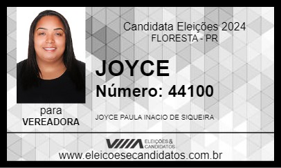 Candidato JOYCE 2024 - FLORESTA - Eleições