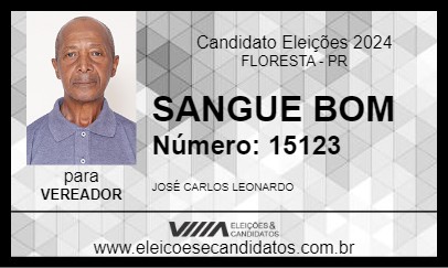 Candidato SANGUE BOM 2024 - FLORESTA - Eleições