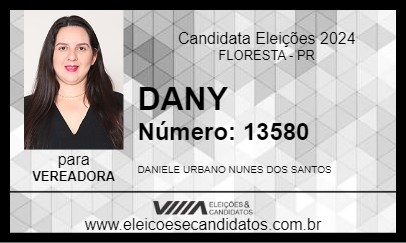 Candidato DANY 2024 - FLORESTA - Eleições