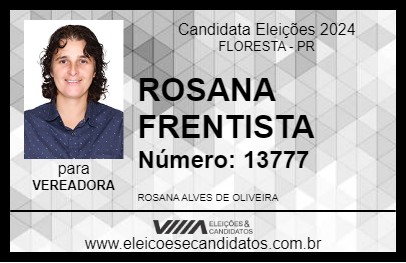 Candidato ROSANA FRENTISTA 2024 - FLORESTA - Eleições