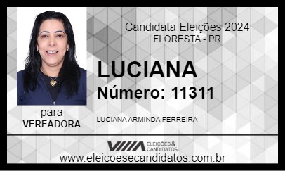 Candidato LUCIANA 2024 - FLORESTA - Eleições