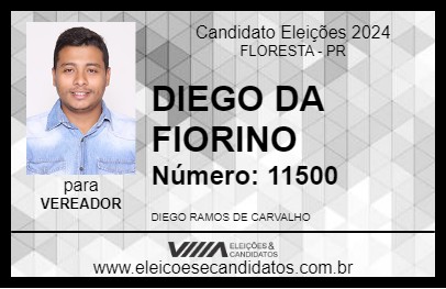 Candidato DIEGO DA FIORINO 2024 - FLORESTA - Eleições